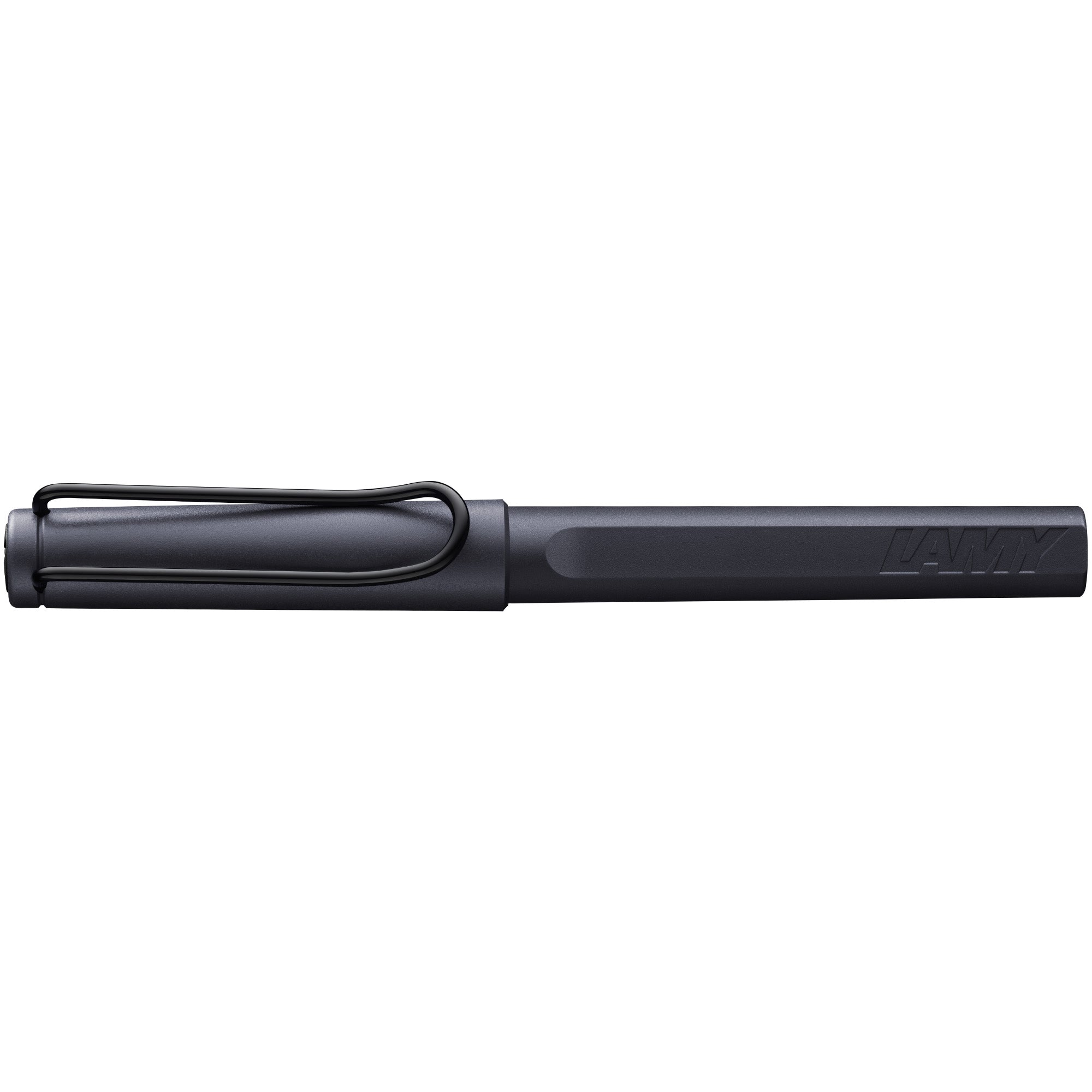 lamy safari steel black rollerball pen