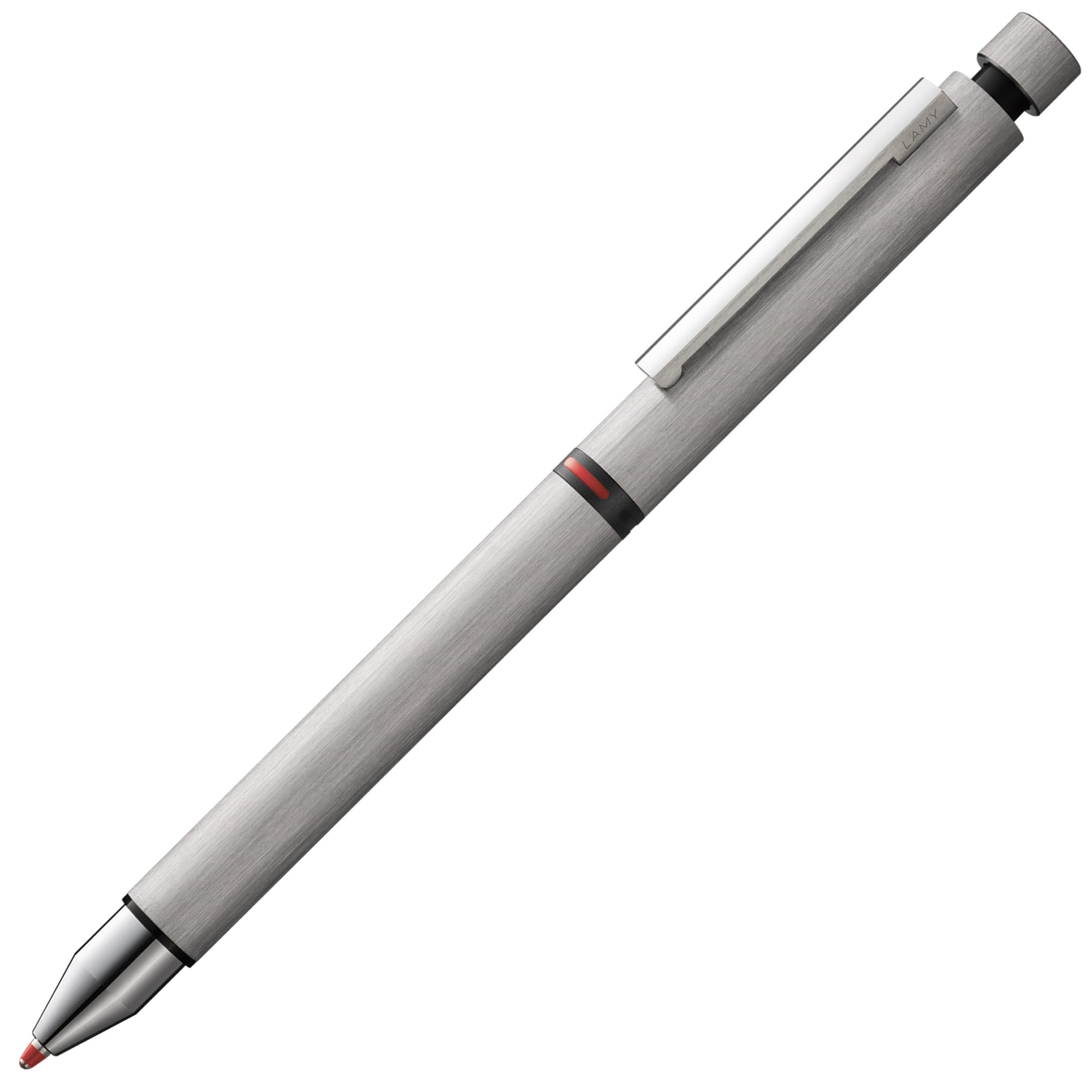 筆記具 LAMY cp1 tripen LAMY cp 1 tri pen brushed steel Multisystem pen - with red marker
