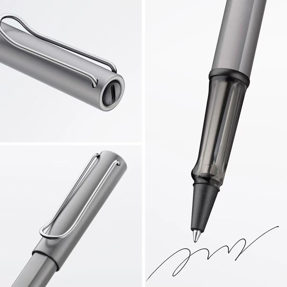 lamy al-star graphite rollerball pen with a signature
