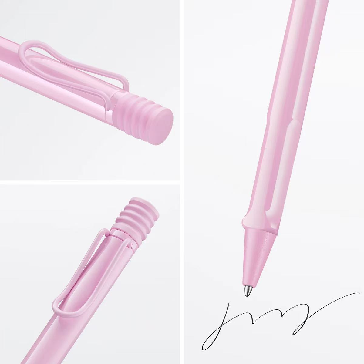 feature images of LAMY safari light rose ballpoint pen