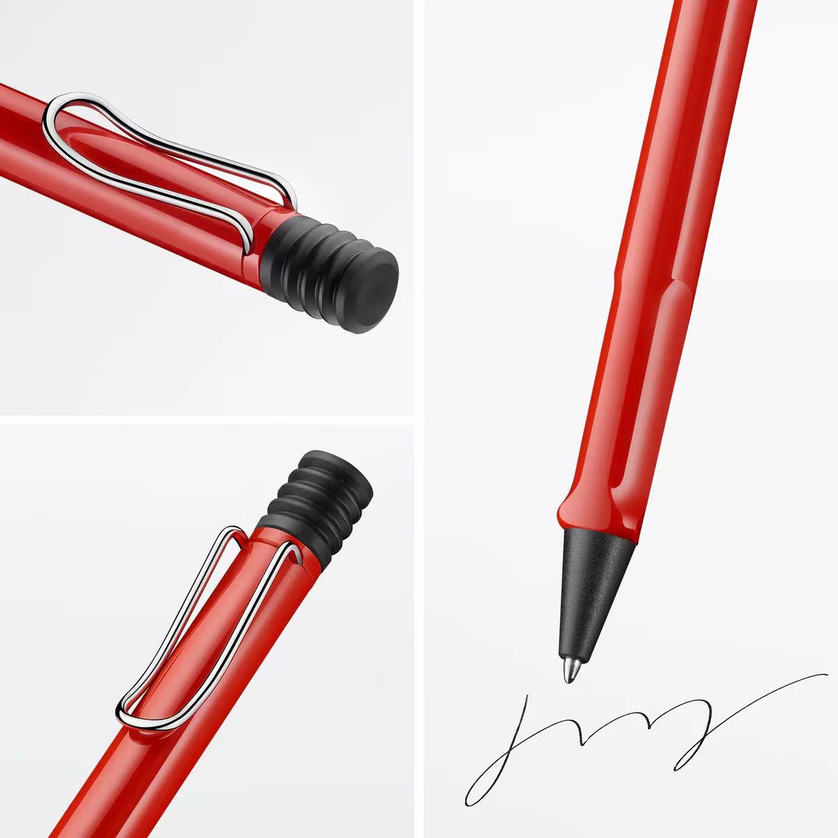 feature images of LAMY safari shiny red ballpoint pen