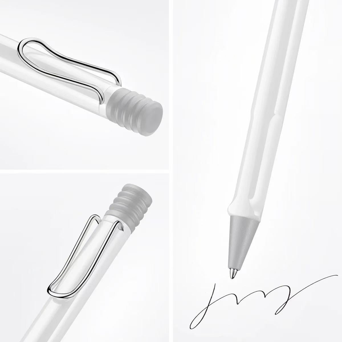 feature images of LAMY safari shiny white ballpoint pen