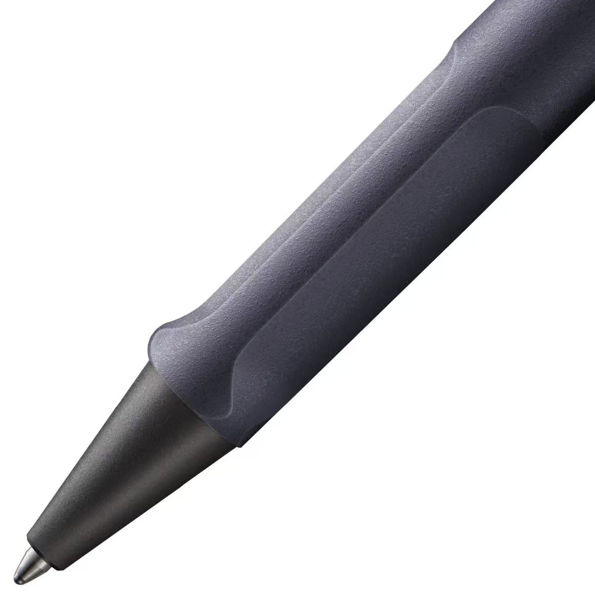 close-up of LAMY safari steel black ballpoint pen