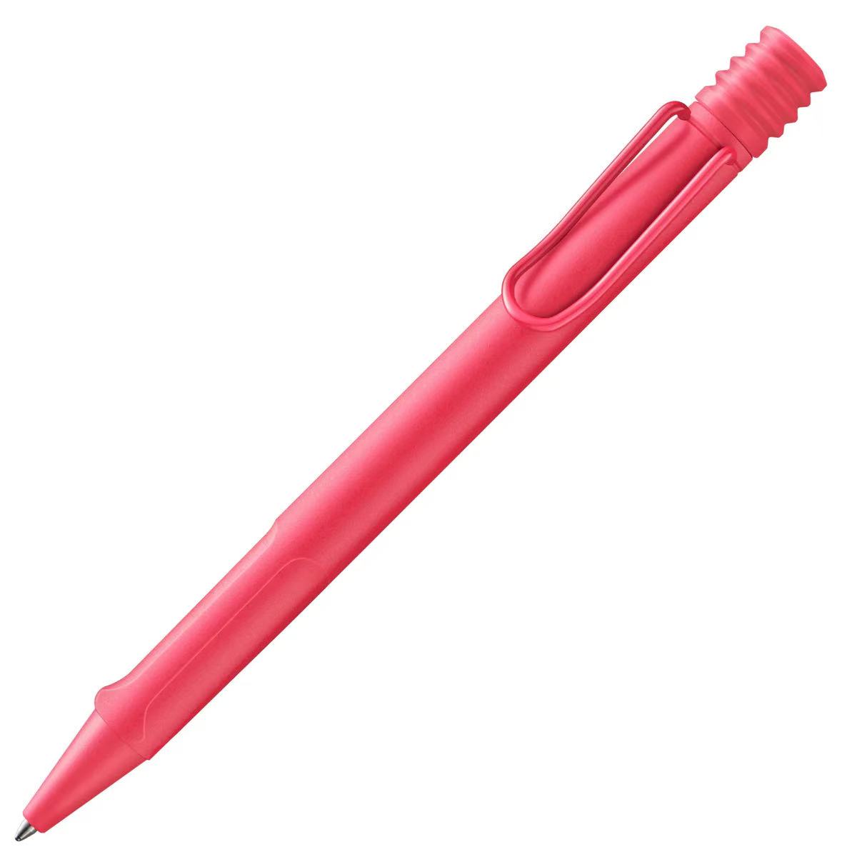 LAMY safari sunset red ballpoint pen on a white background
