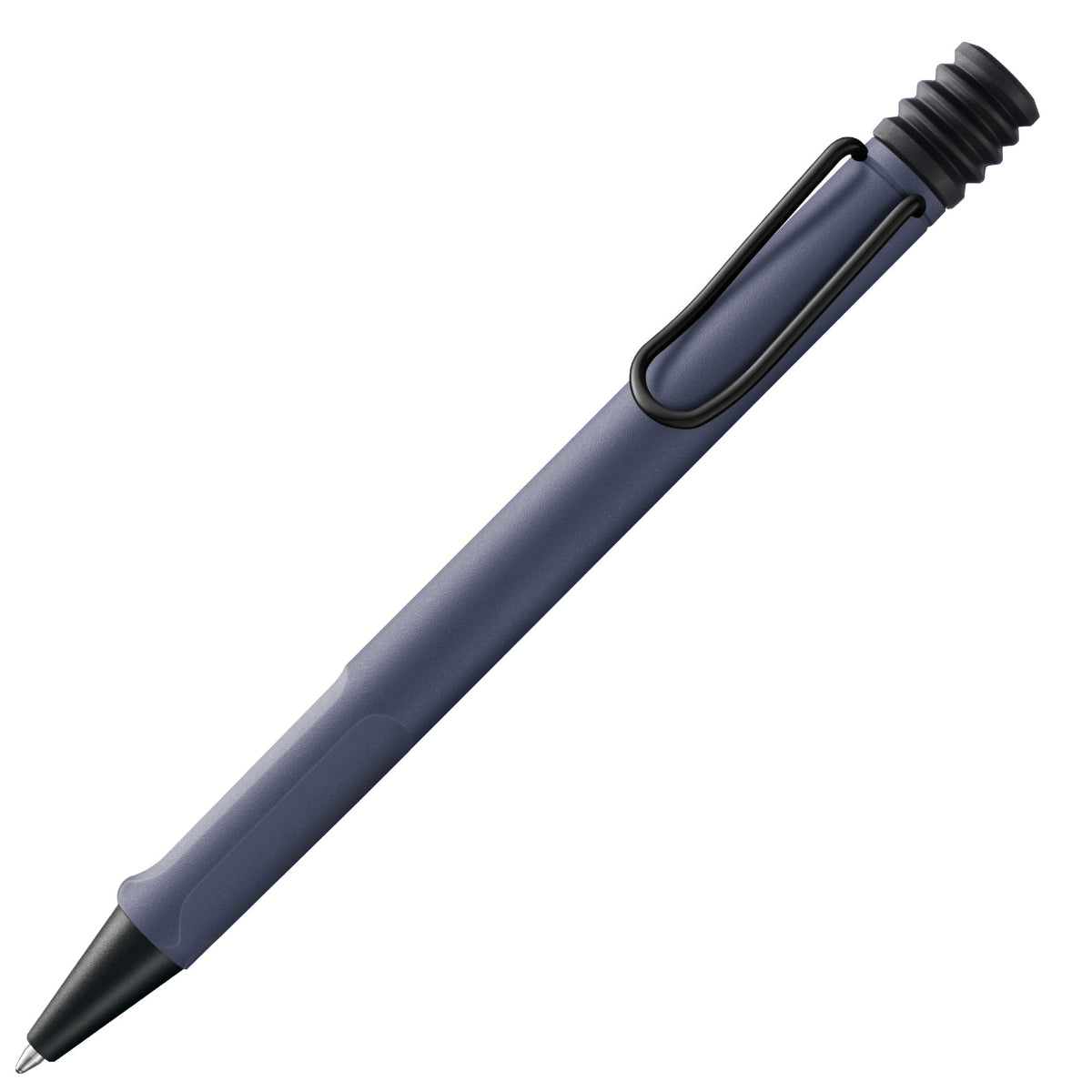 LAMY safari ballpoint pen with a pink and black color scheme, featuring a matte grip and a color-coordinated cap.