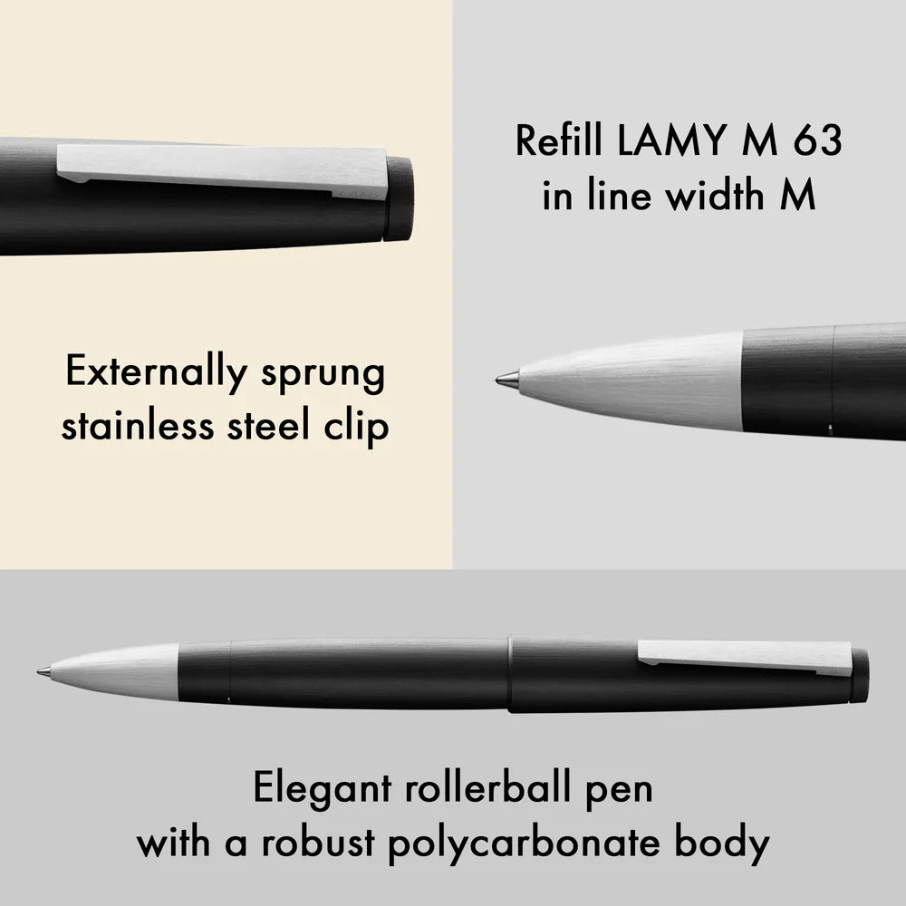 LAMY 2000 black rollerball pen