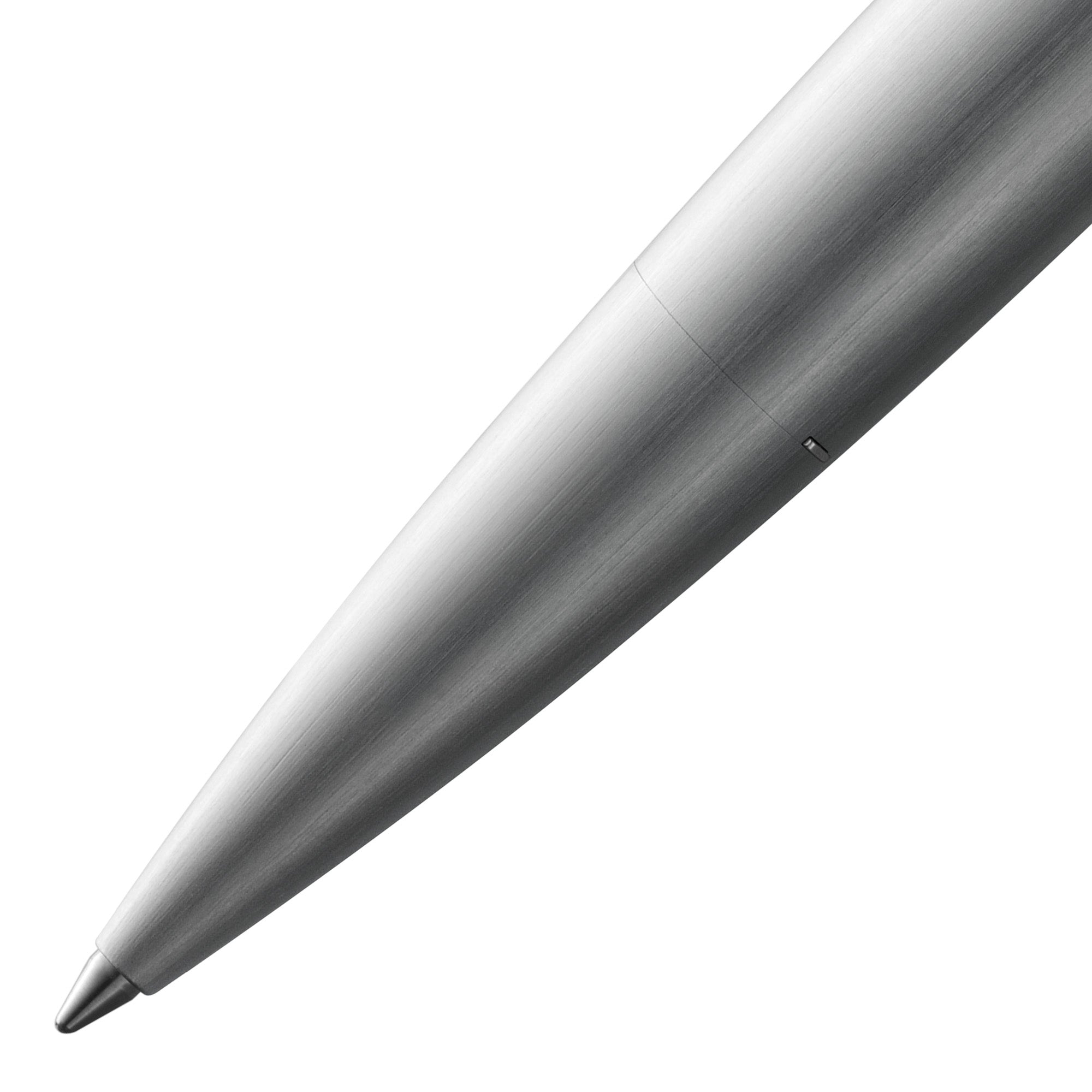 close-up of LAMY 2000 metal rollerball pen