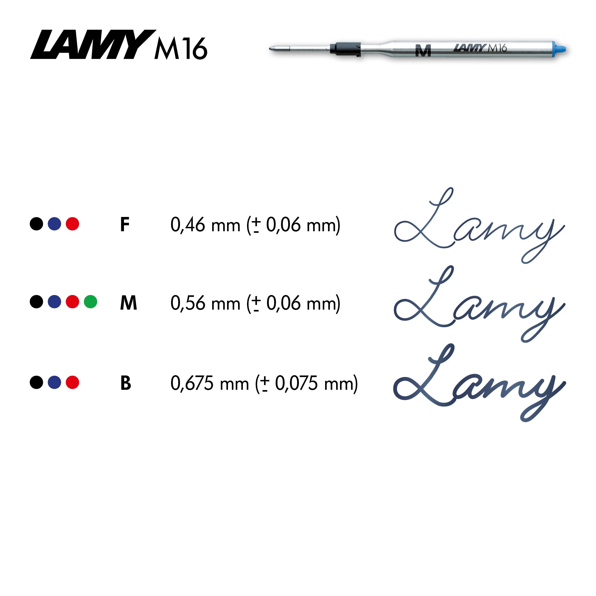 LAMY M16 gigantisk refill för kulspetspenna