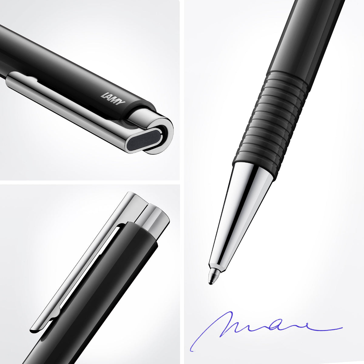 features of LAMY logo M+ shiny black