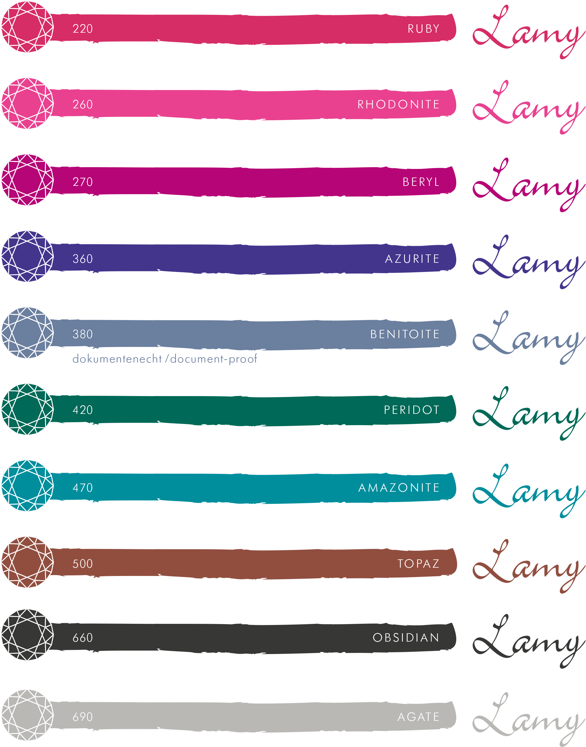 LAMY T53 Crystal Ink Rhodonite 30ml