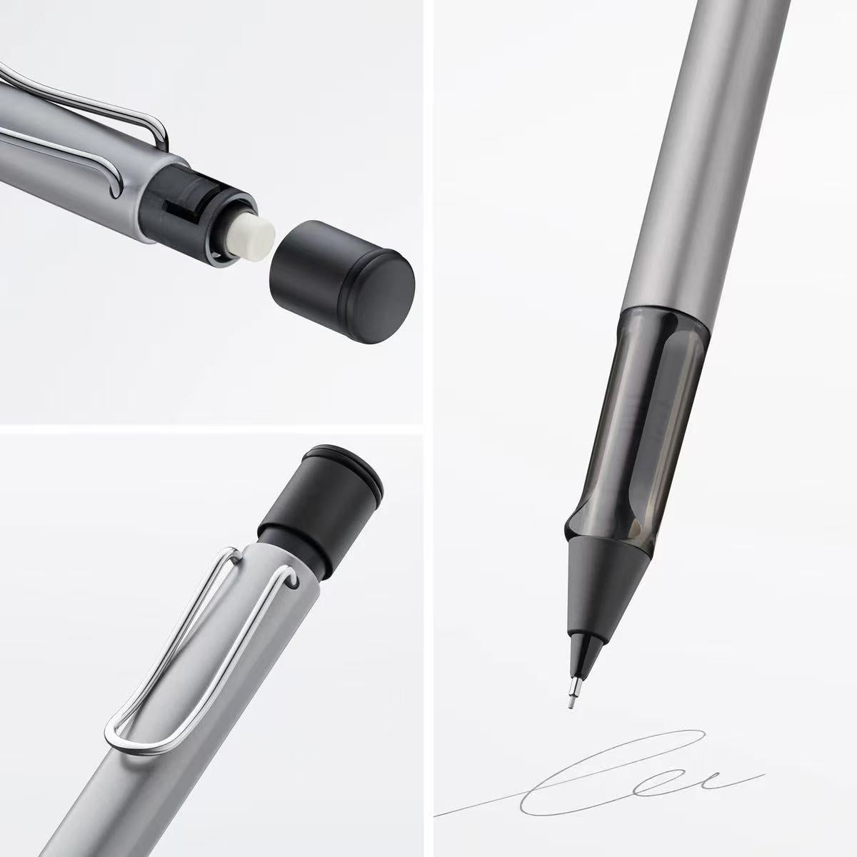 lamy al-star graphite mechanical pencil with close-up details