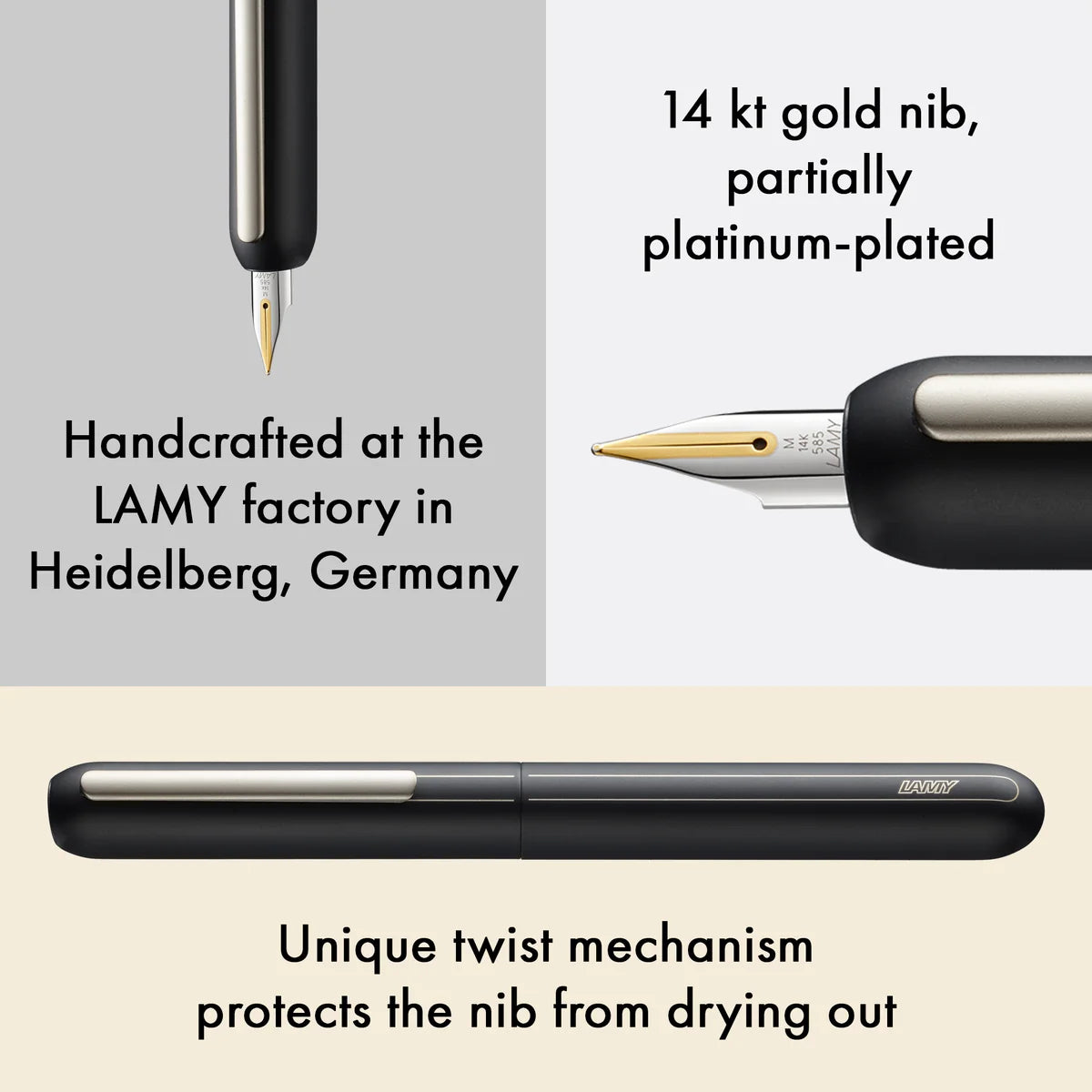 LAMY dialog 3 ブラック M字 LAMY dialog 3 matt black Fountain pen