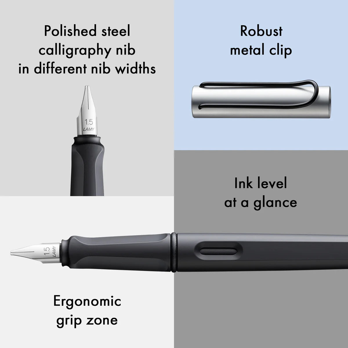 LAMY joy AL calligraphy pen black