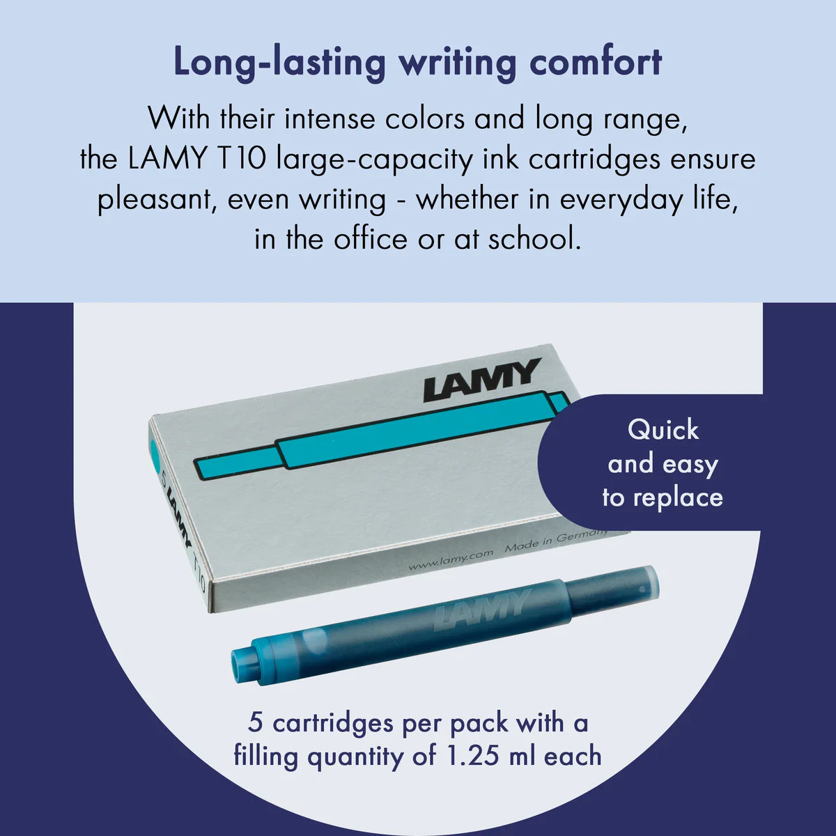 LAMY T10 ink cartridges - turquoise