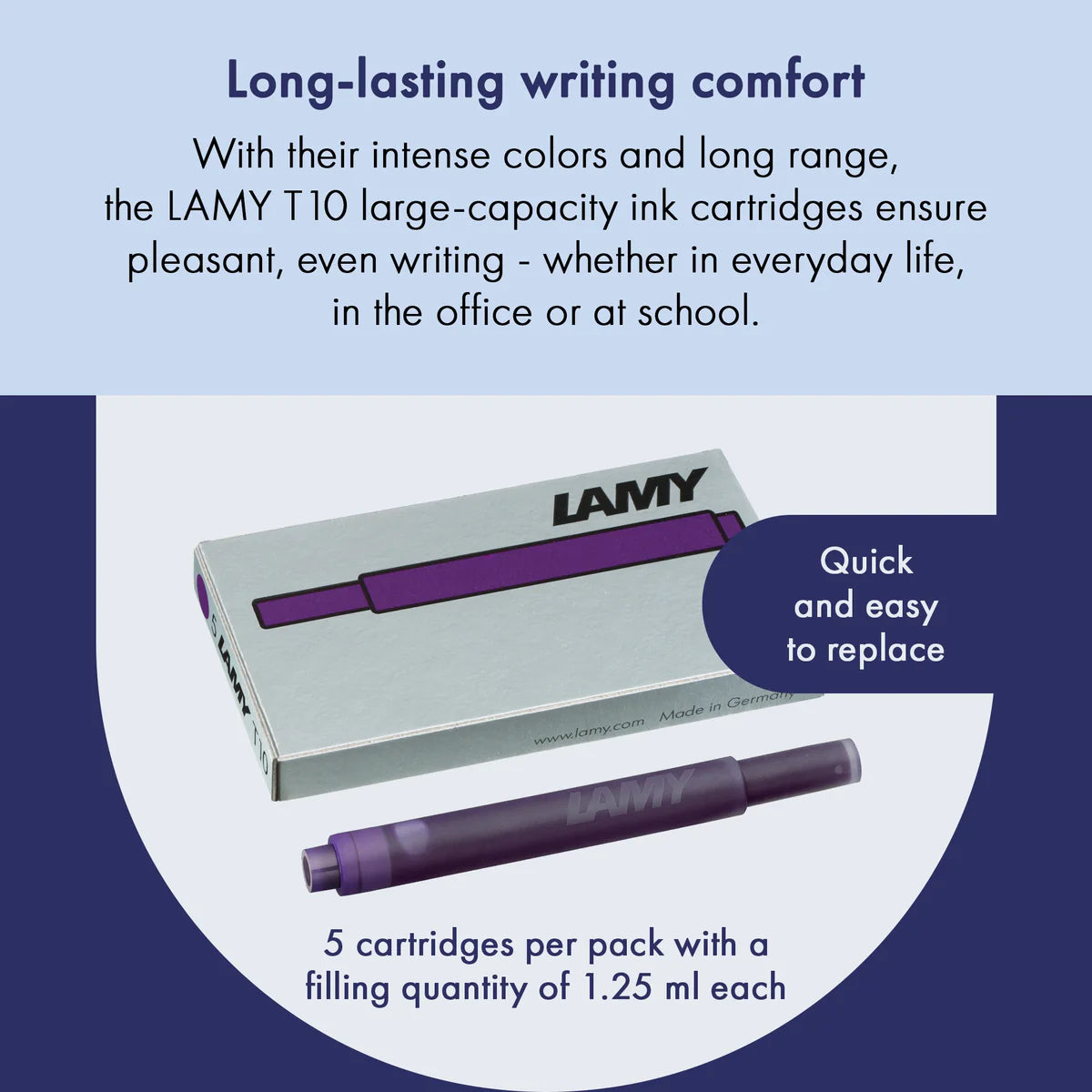 LAMY T10 bläckpatroner - violett