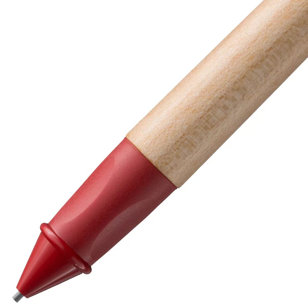 close-up of lamy abc red mechanical pencil
