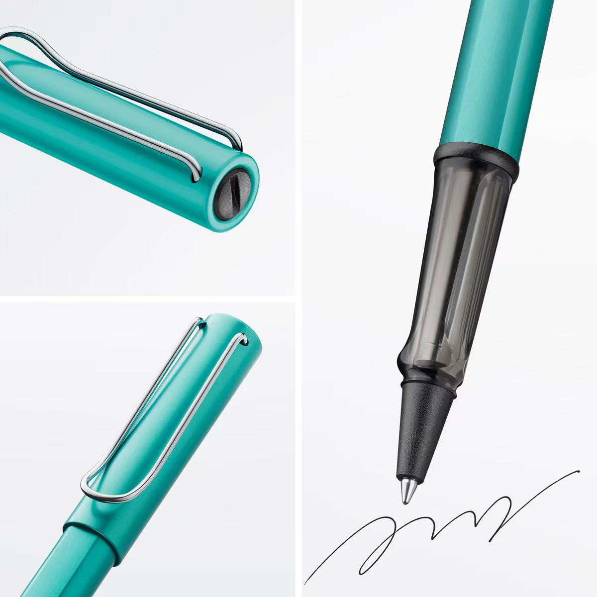 close-up of lamy al-star turmaline rollerball pen