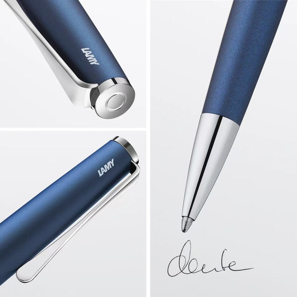features of LAMY studio matt blue ballpoint pen