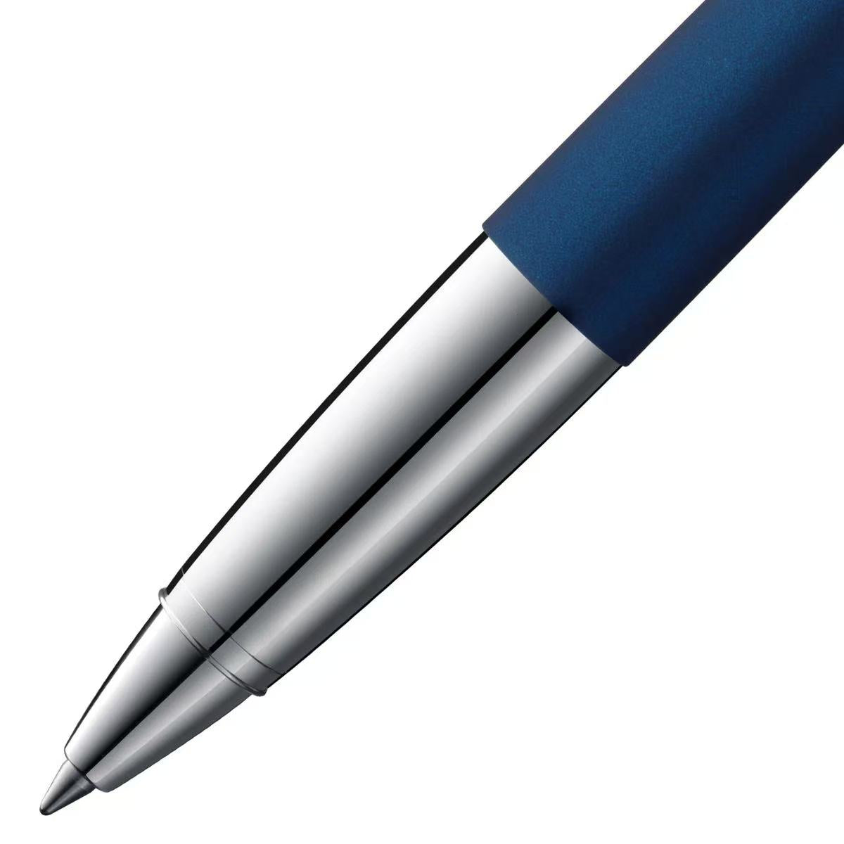 close-up of lamy studio palladium rollerball pen