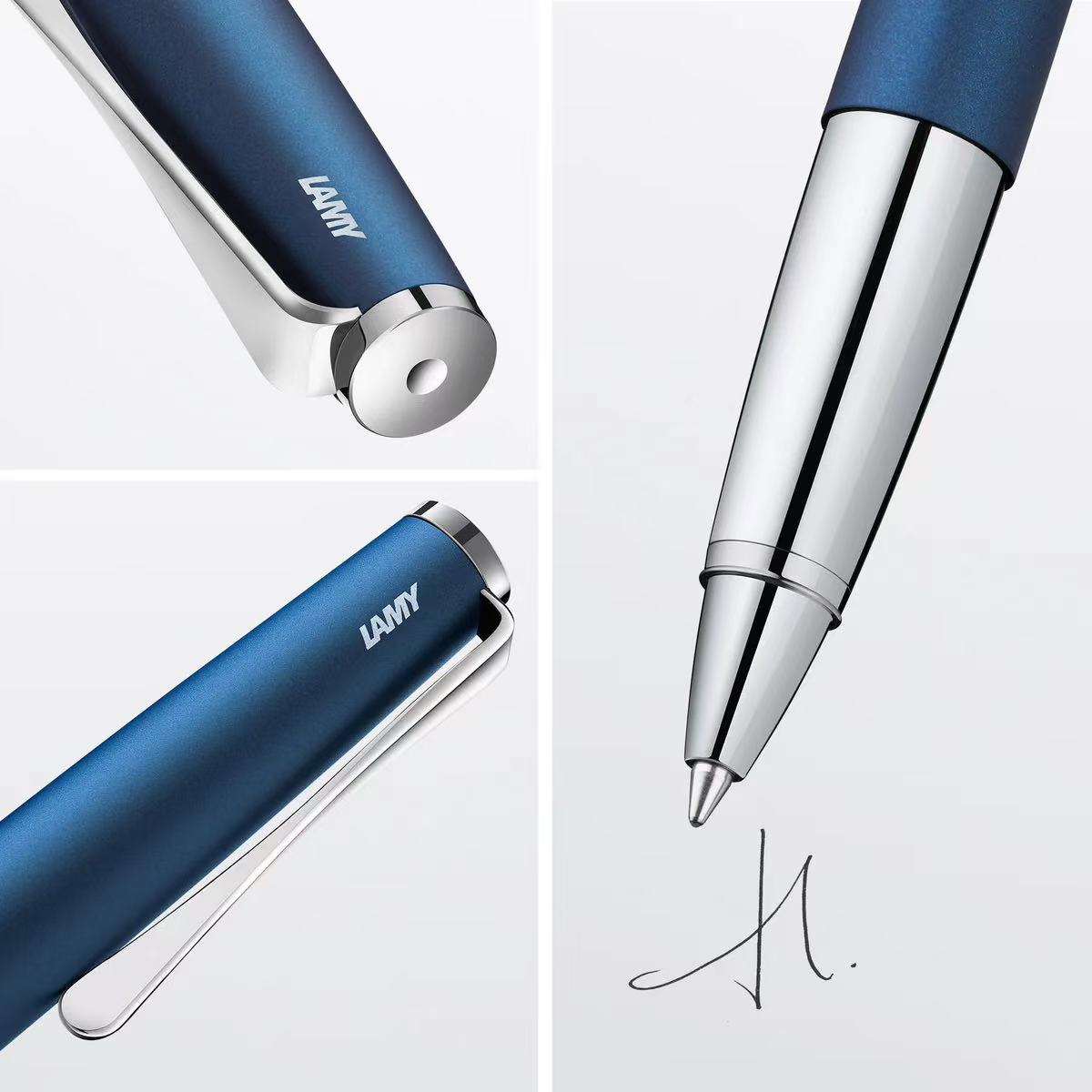 lamy studio palladium rollerball pen with details