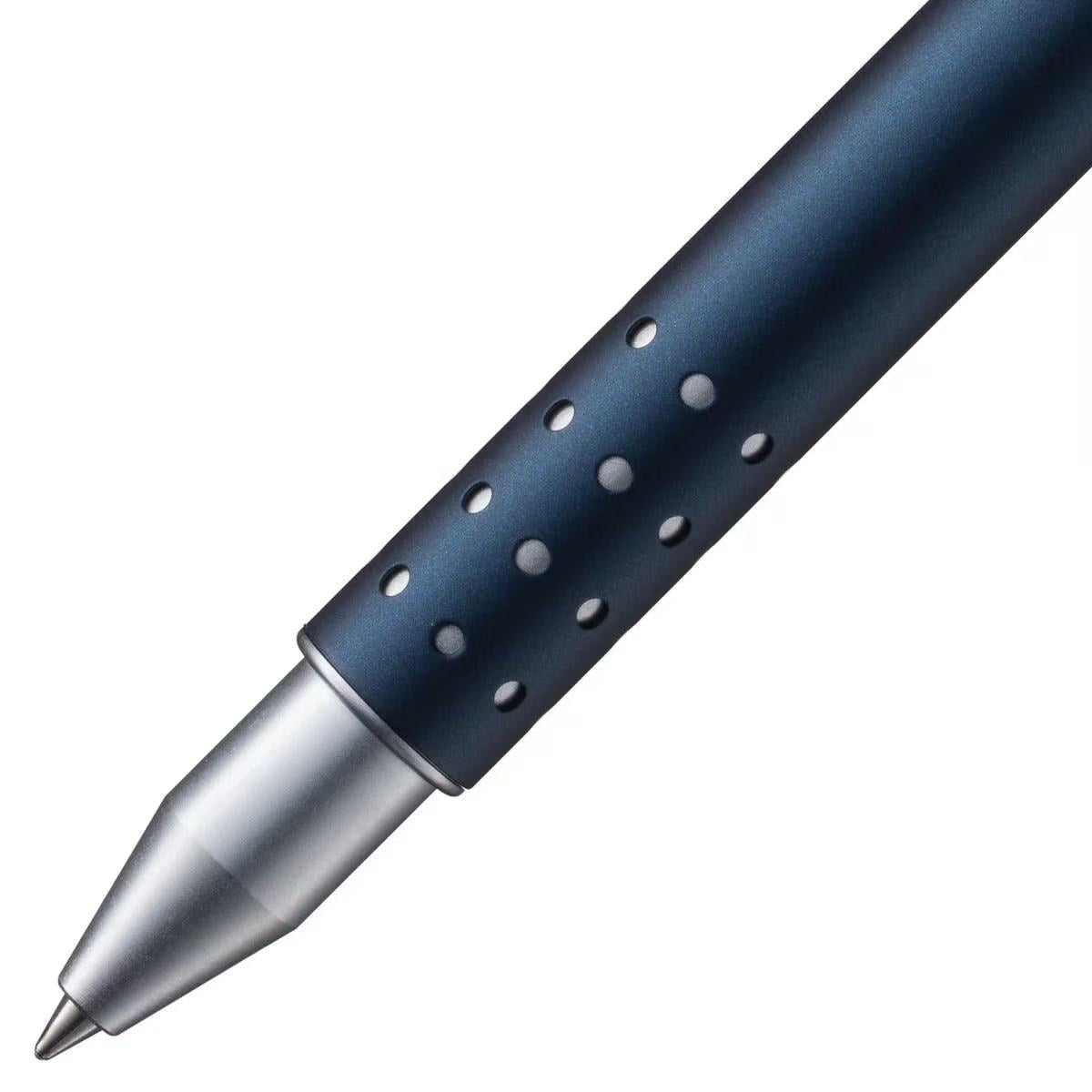 close up of lamy swift imprialblue rollerball pen