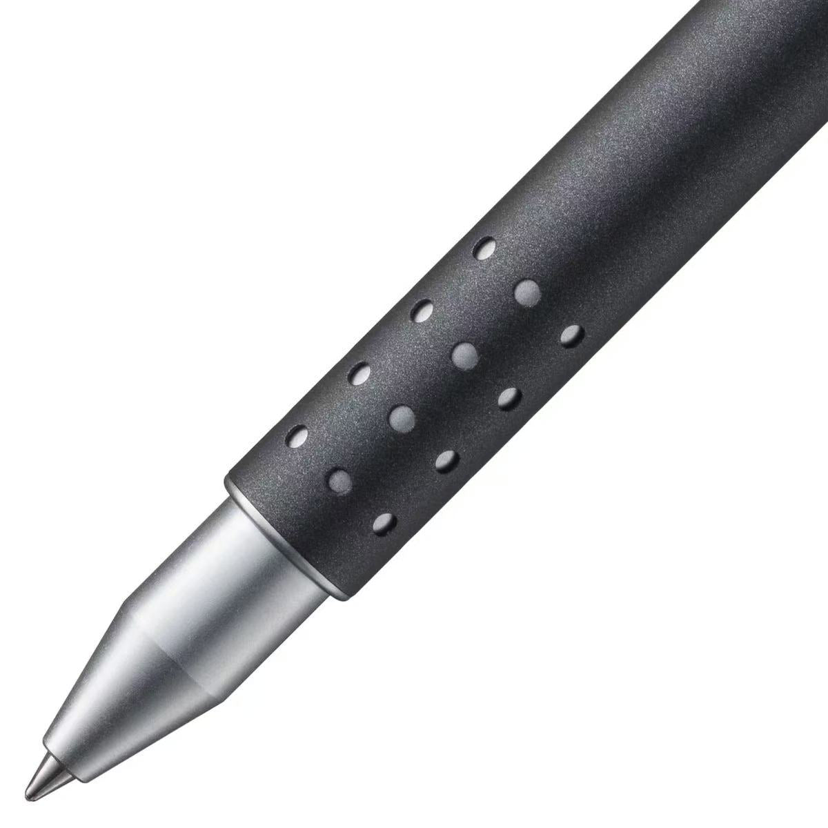 close up of lamy swift graphite rollerball pen