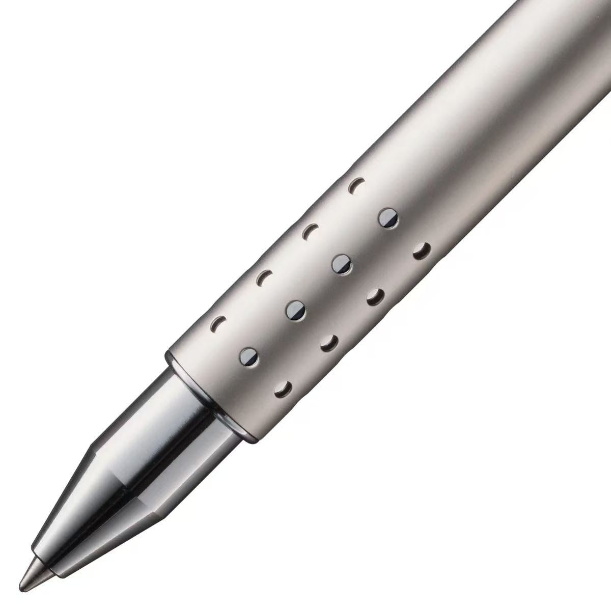 close-up of lamy swift palladium rollerball pen