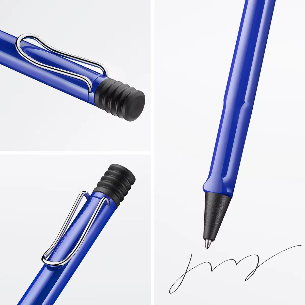 features of LAMY safari shiny blue ballpoint pen