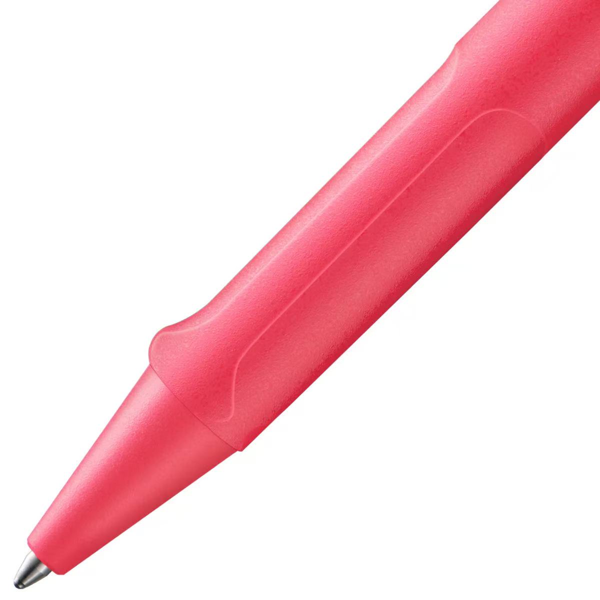 LAMY safari sunset red ballpoint pen on a white background