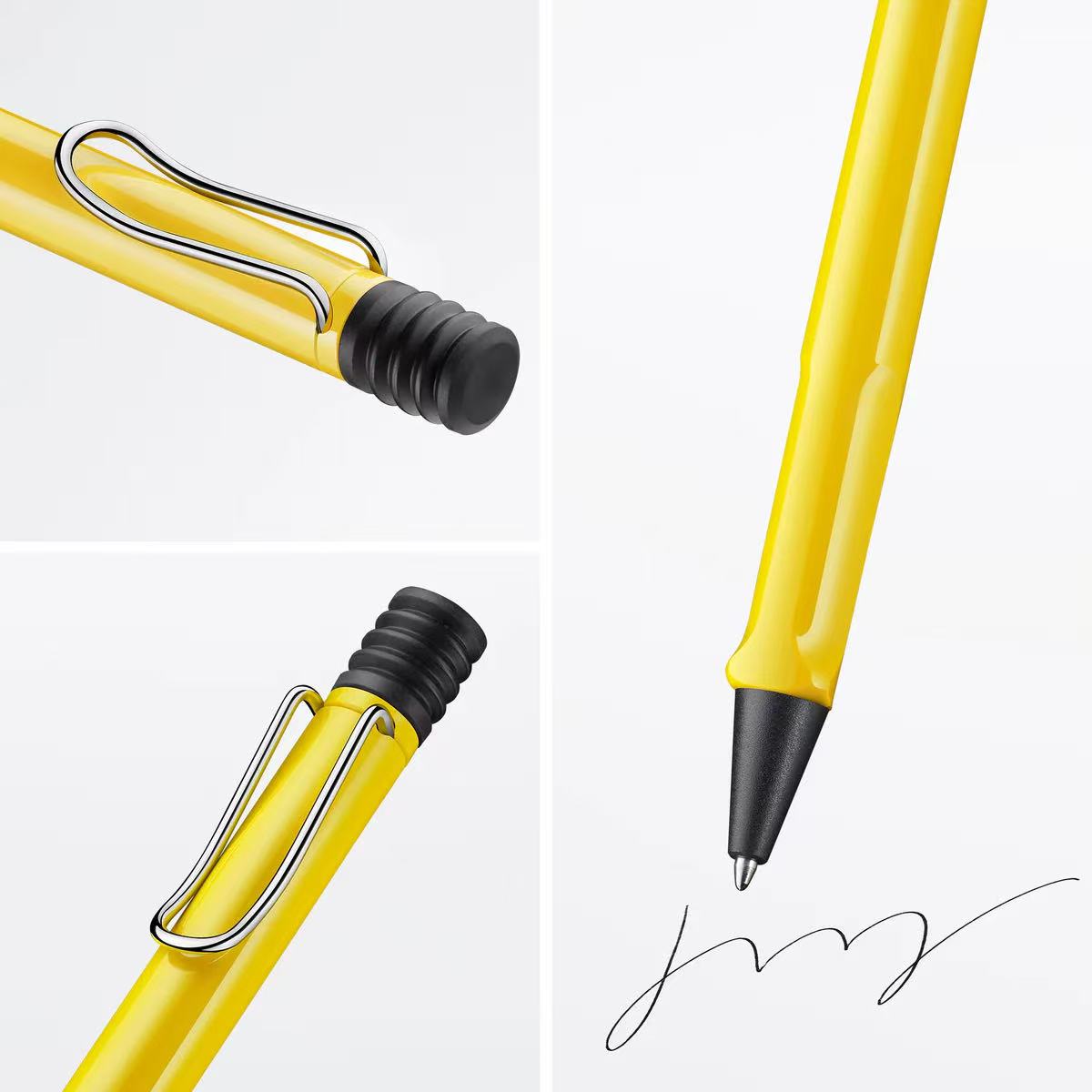 feature images of LAMY safari yellow ballpoint pen