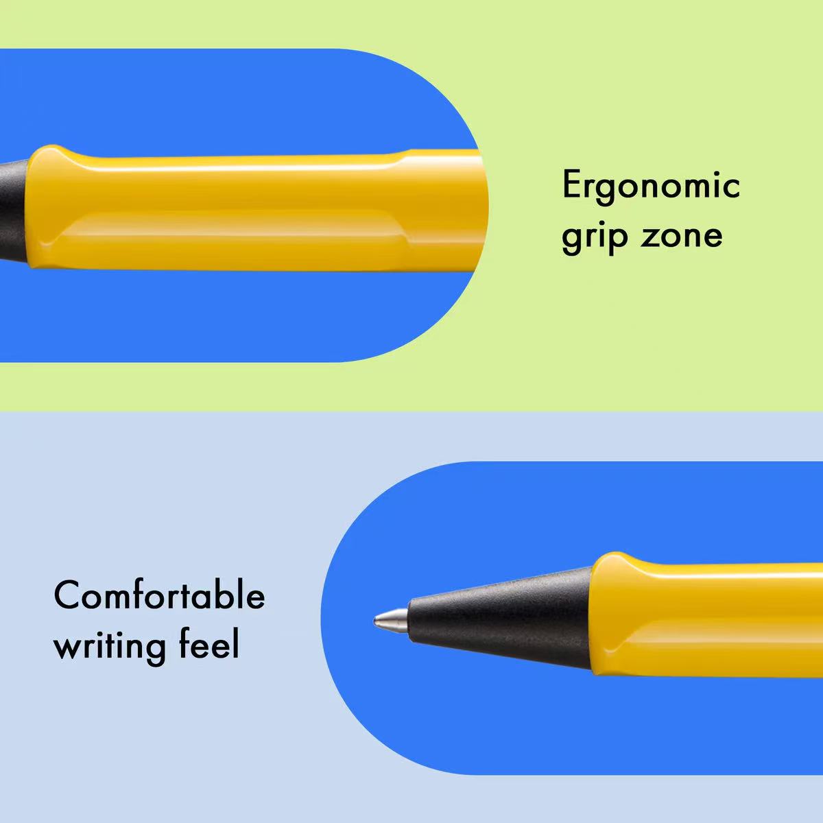 features of LAMY safari yellow ballpoint pen