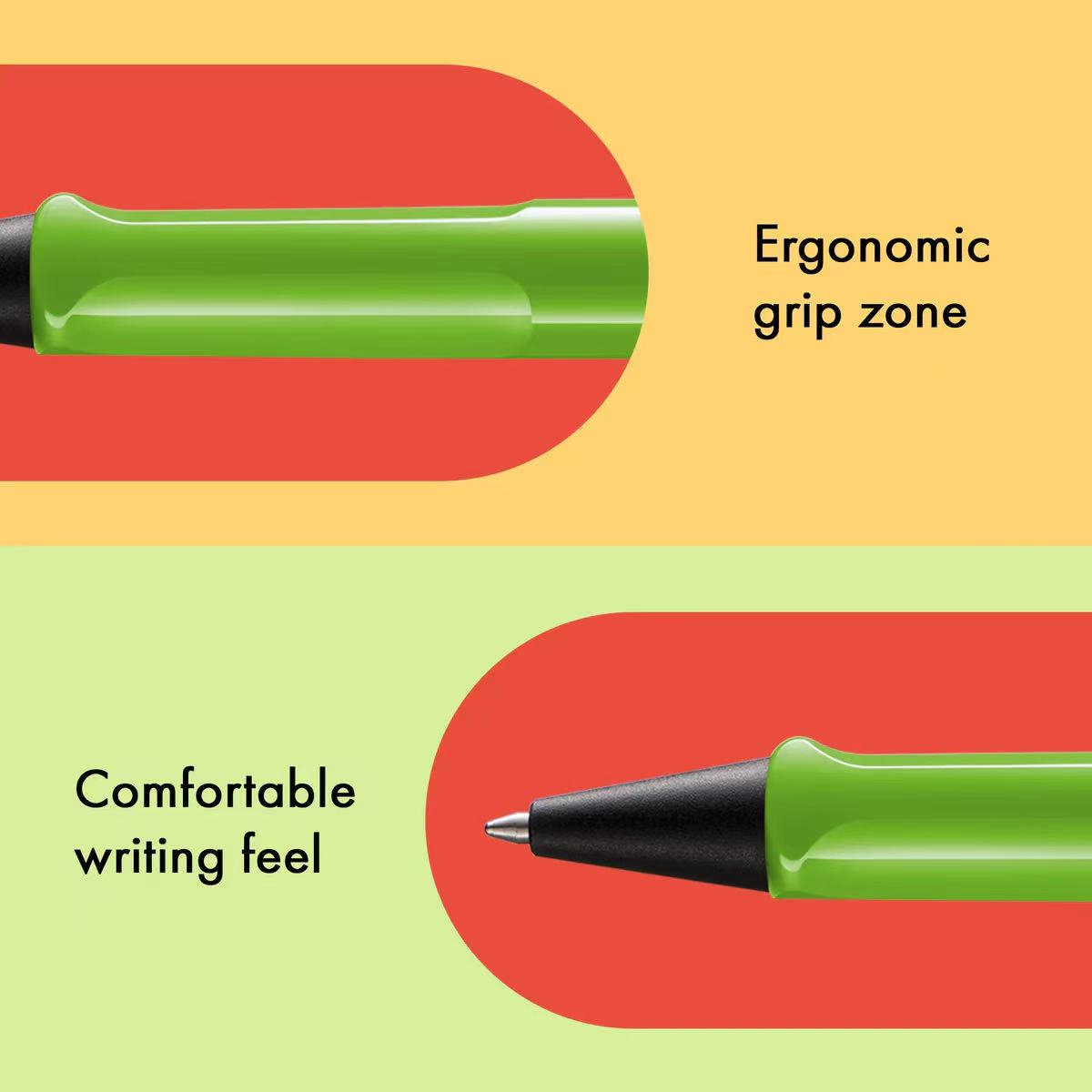 features of LAMY safari green ballpoint pen