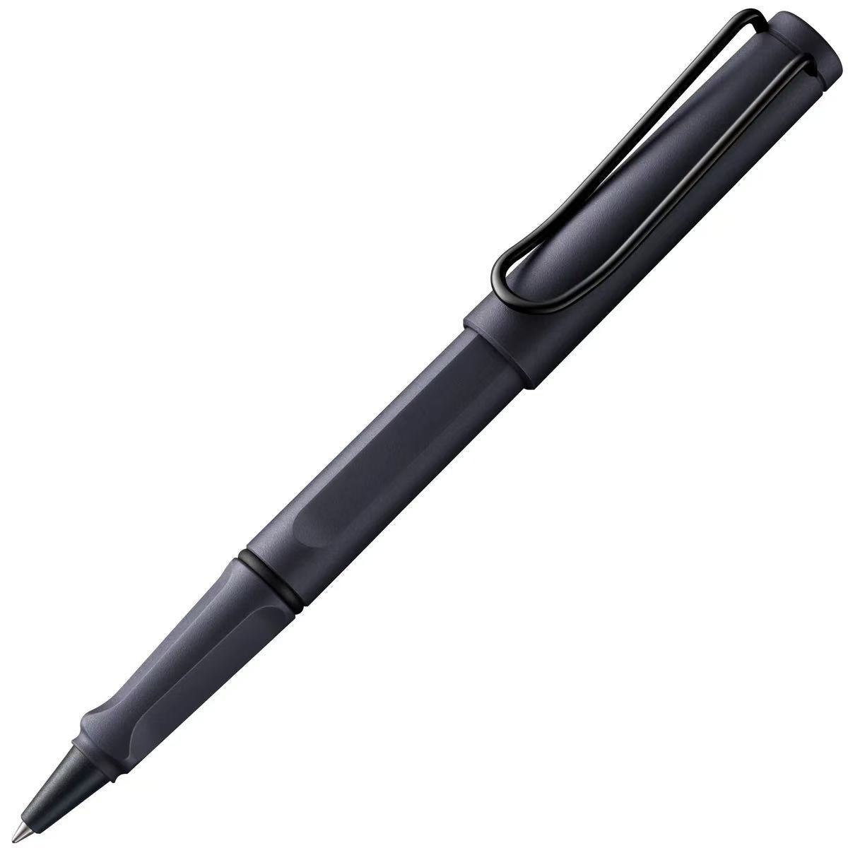 lamy safari steel black rollerball pen